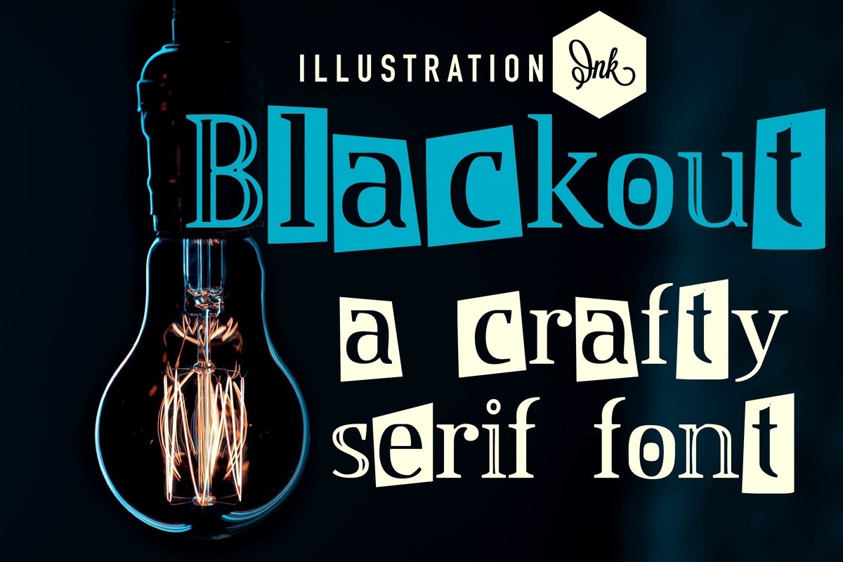 Beispiel einer LD Blackout Regular-Schriftart