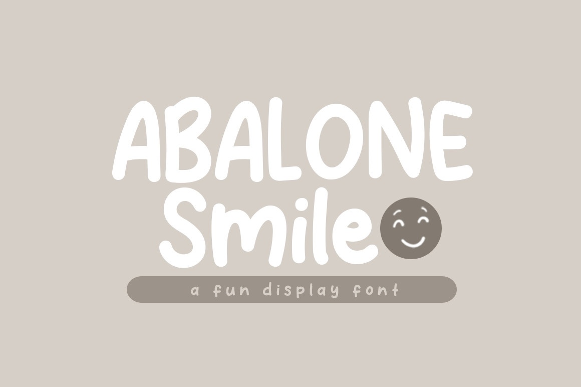 Beispiel einer Abalone Smile Regular-Schriftart