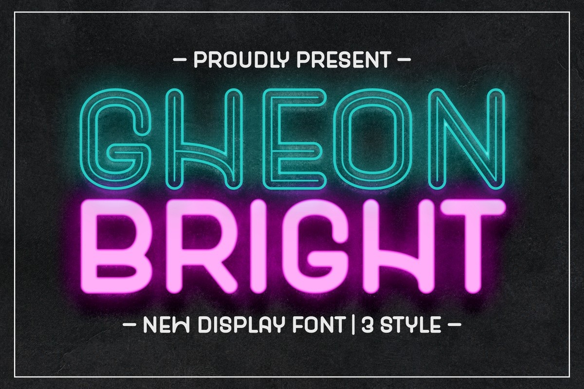 Beispiel einer Gheon Bright-Schriftart