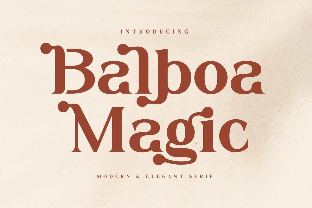 Beispiel einer Balboa Magic-Schriftart