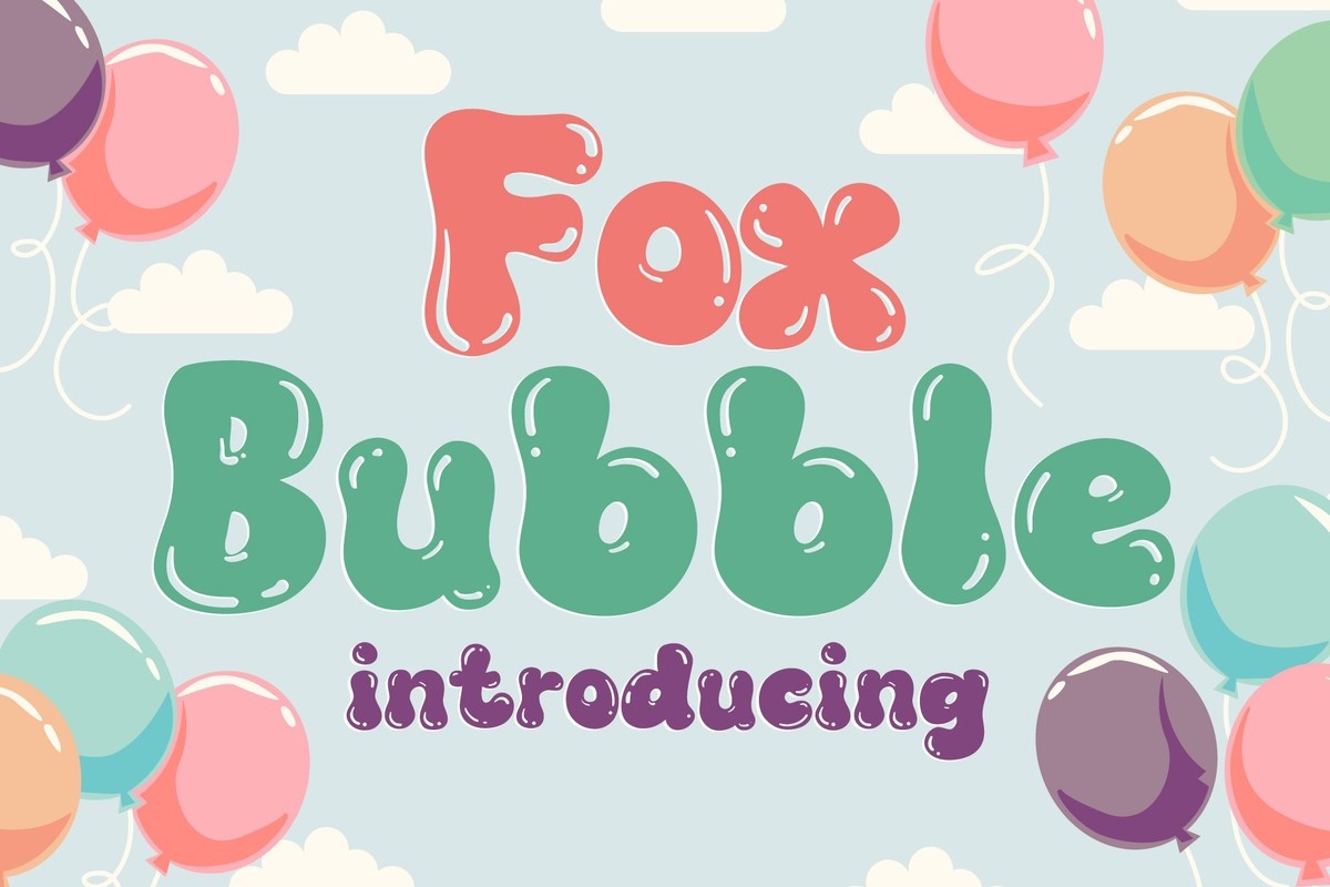 Beispiel einer Fox Bubble-Schriftart