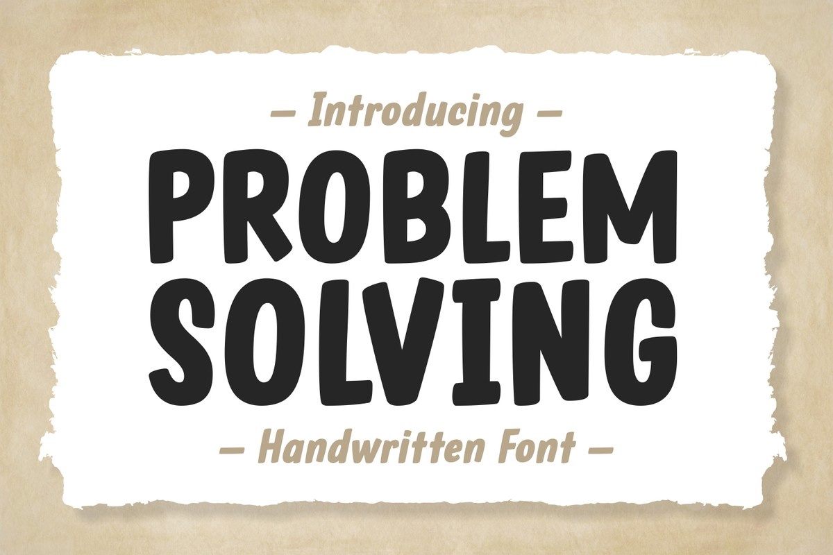 Beispiel einer Problem Solving Regular-Schriftart