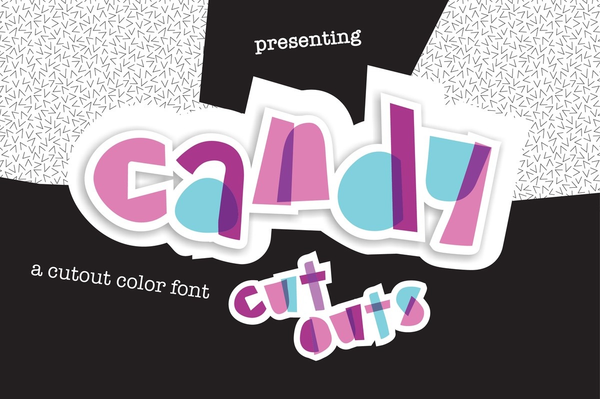 Beispiel einer Candy Cutouts-Schriftart