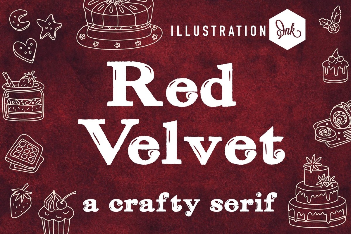 Beispiel einer ZP Red Velvet 3D-Schriftart