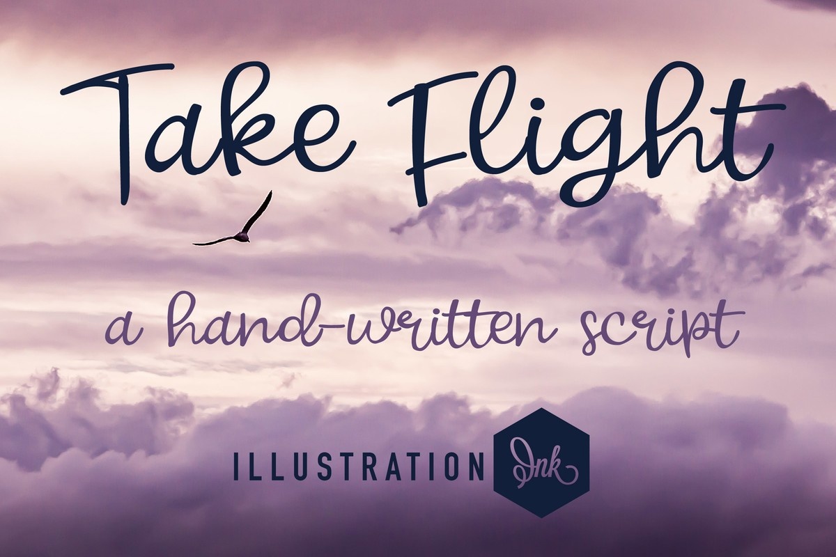 Beispiel einer ZP Take Flight Regular-Schriftart