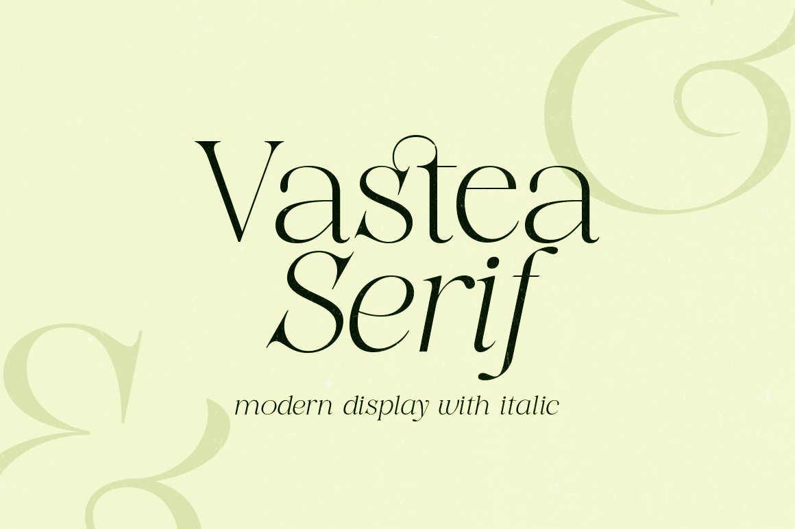 Beispiel einer Vastea Serif Regular-Schriftart