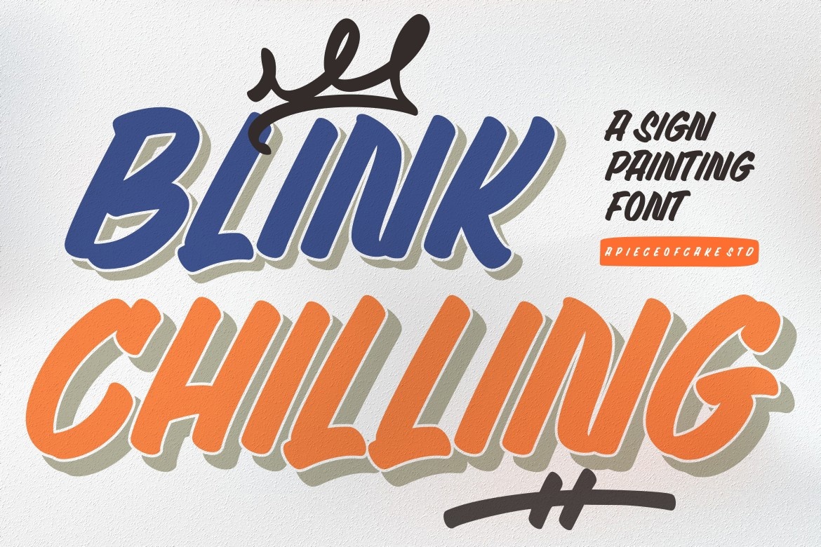 Beispiel einer Blink Chilling-Schriftart