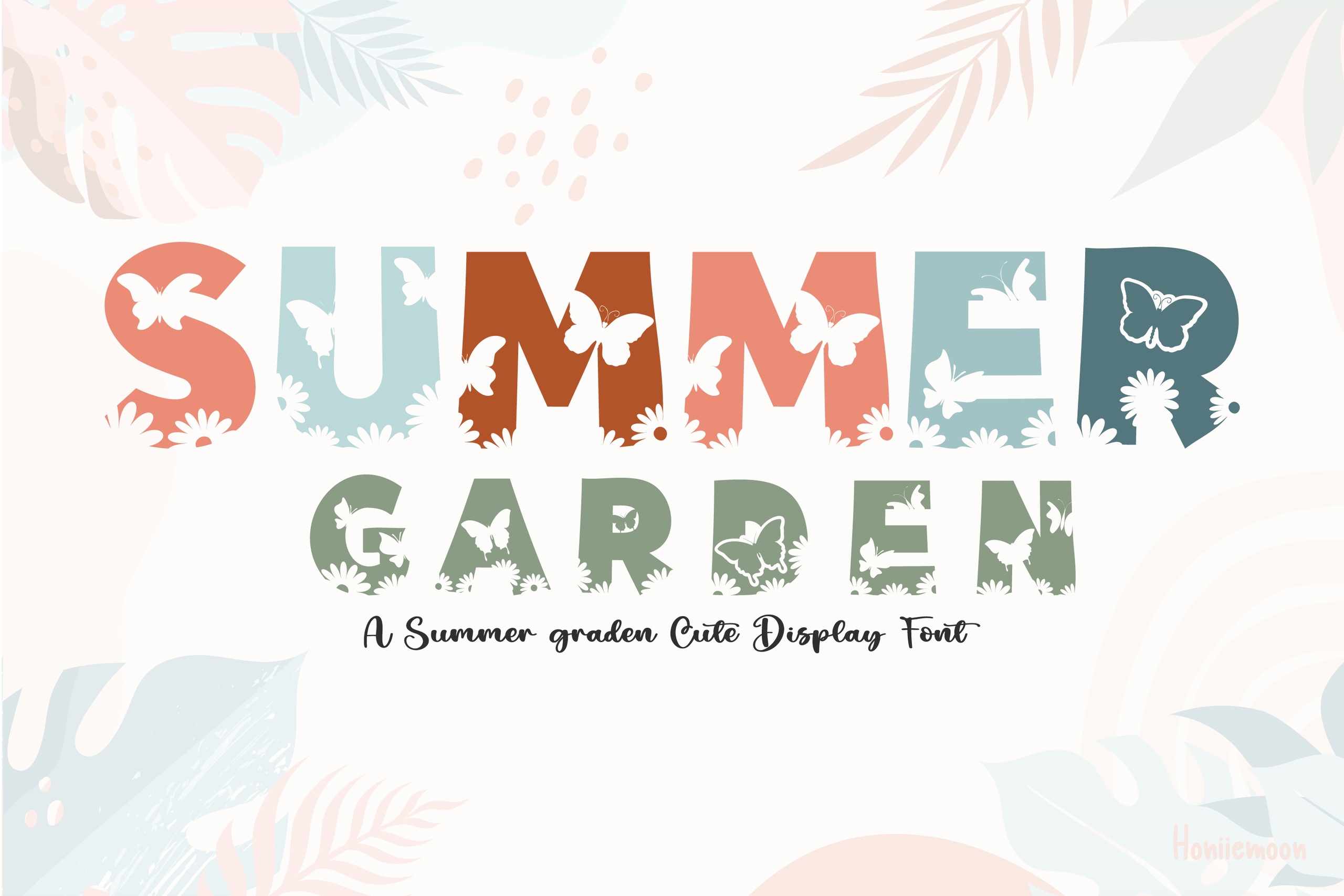 Beispiel einer Summer Garden-Schriftart