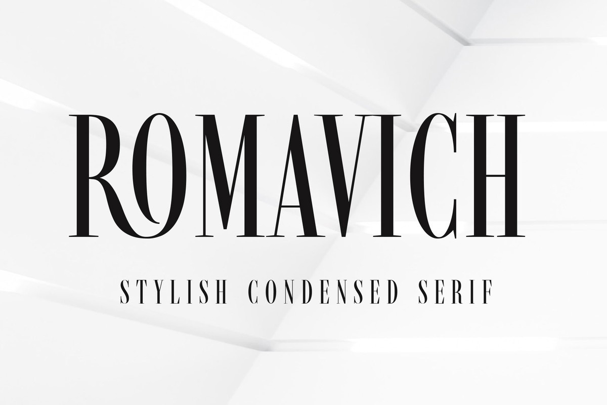 Beispiel einer Romavich-Schriftart