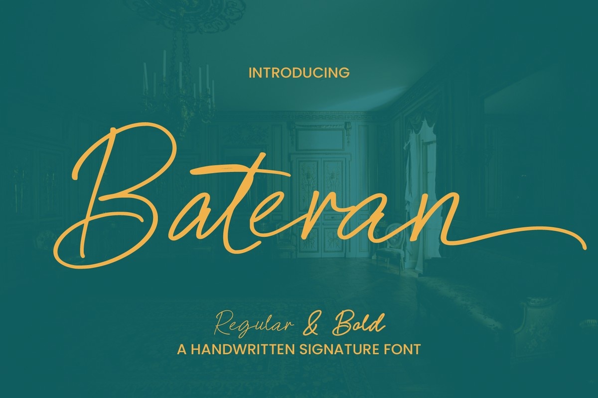 Beispiel einer Bateran Bold-Schriftart