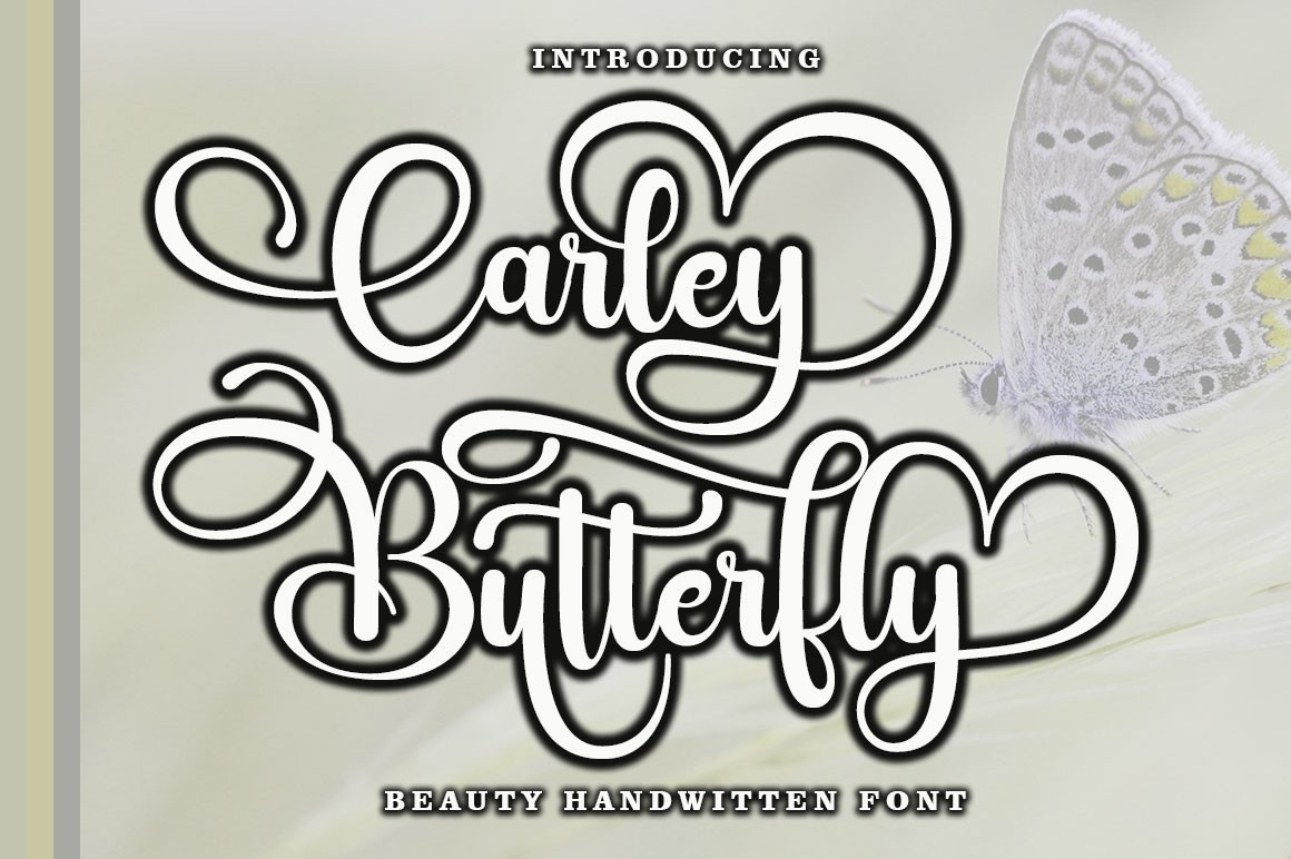 Beispiel einer Carley Butterfly Regular-Schriftart