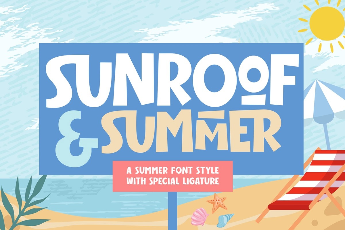 Beispiel einer Sunroof & Summer-Schriftart