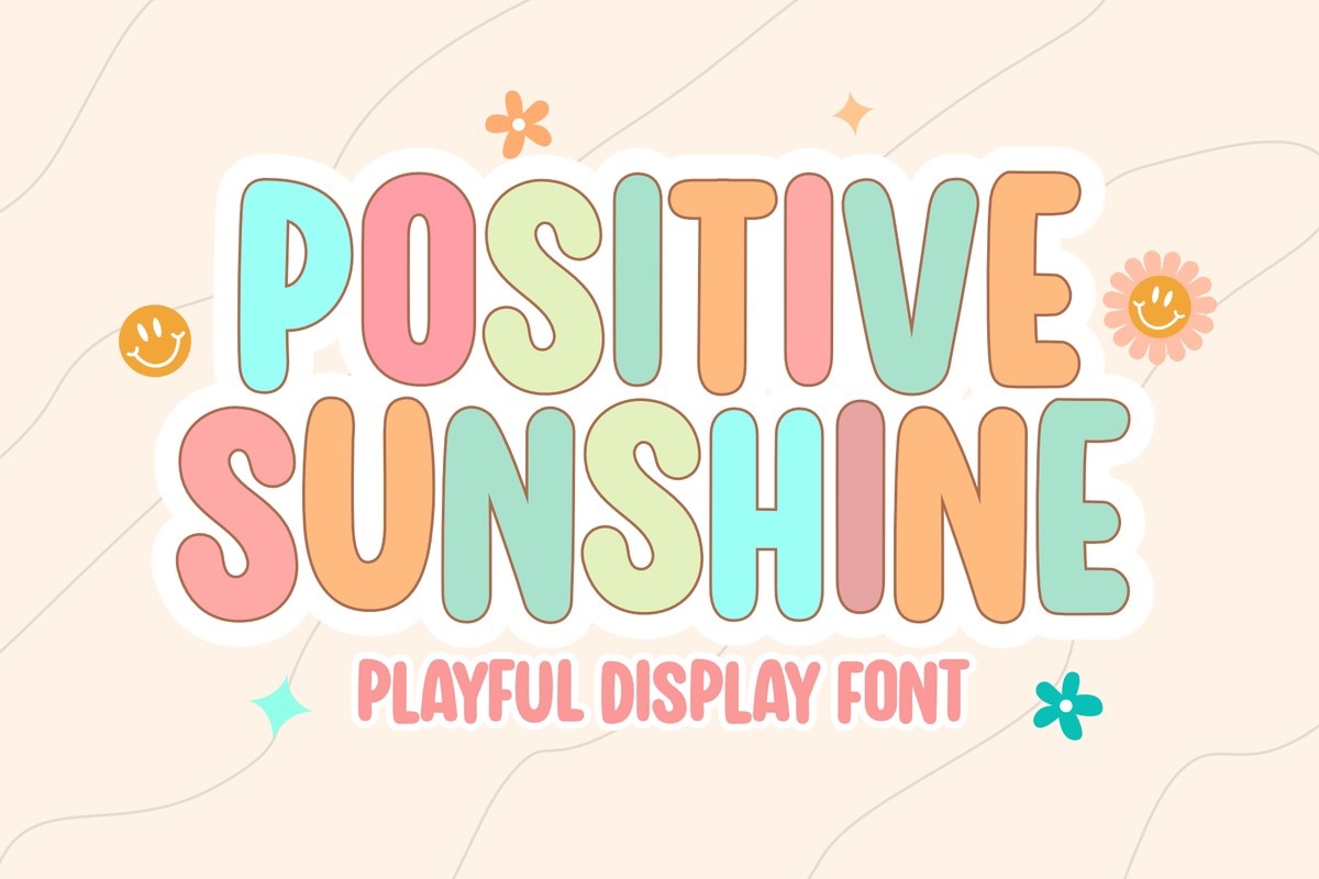 Beispiel einer Positive Sunshine Regular-Schriftart