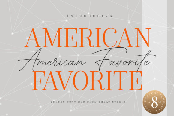 Beispiel einer American Favorite Regular-Schriftart