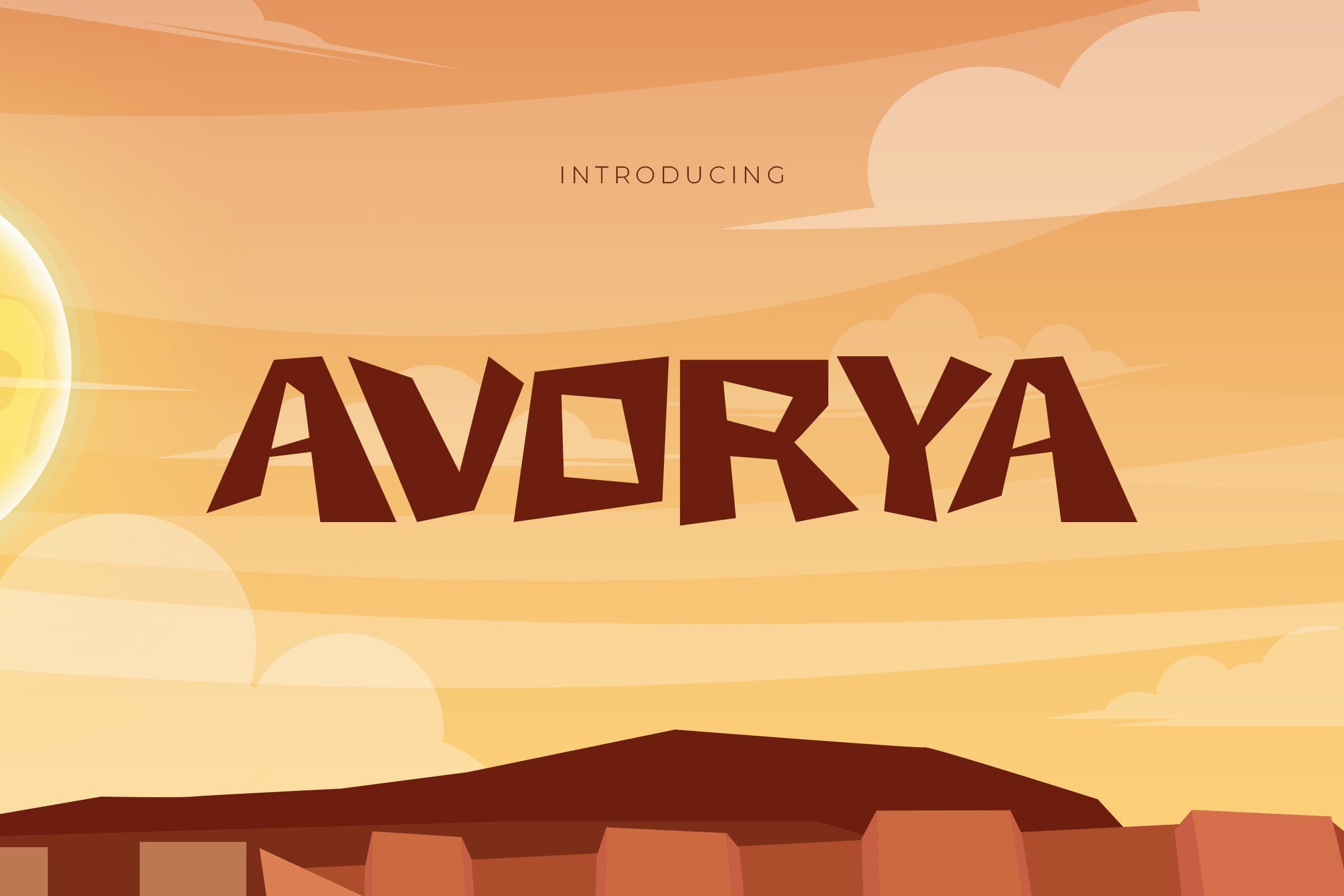 Beispiel einer Avorya-Schriftart