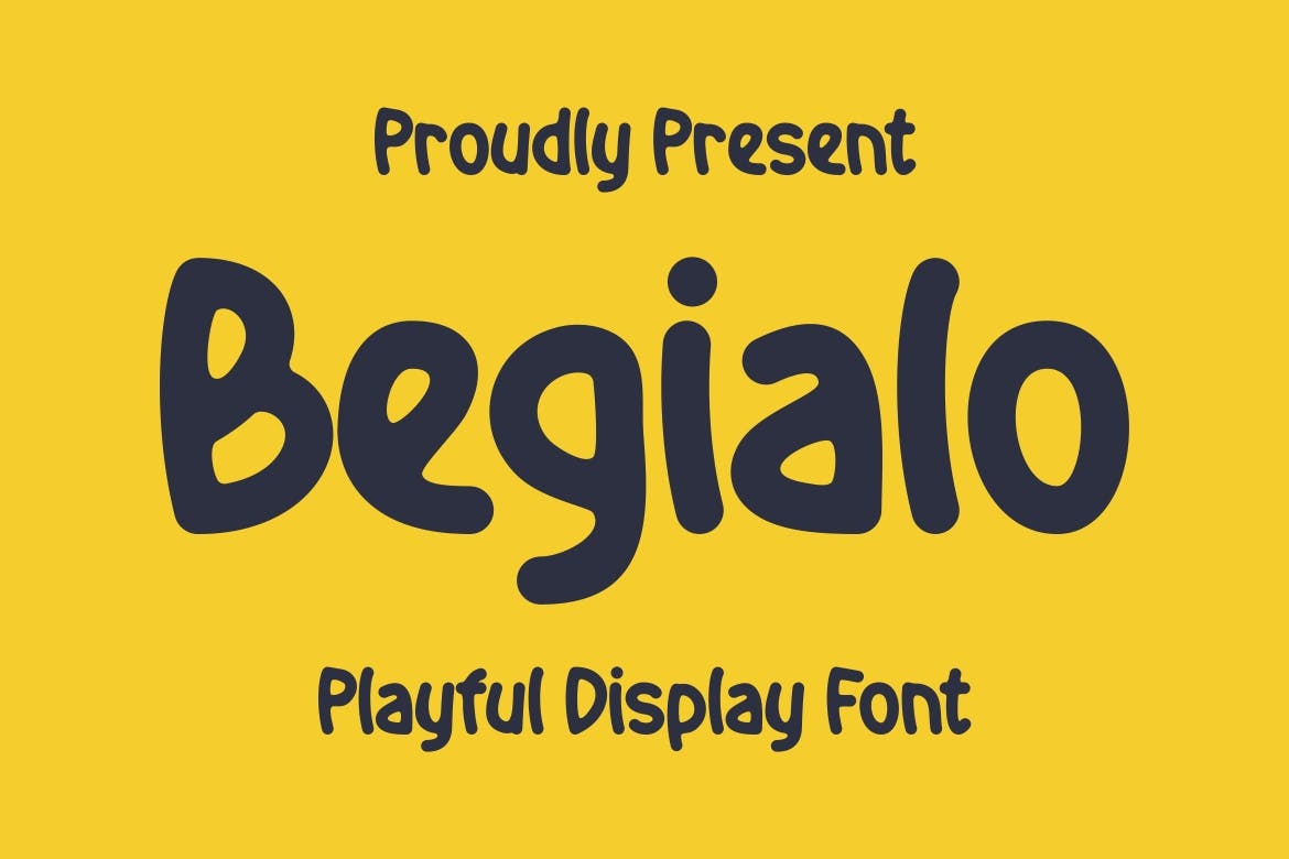 Beispiel einer Begialo Regular-Schriftart