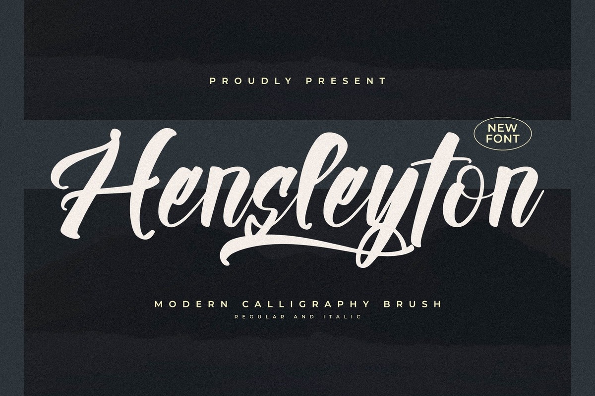 Beispiel einer Hensleyton Regular-Schriftart