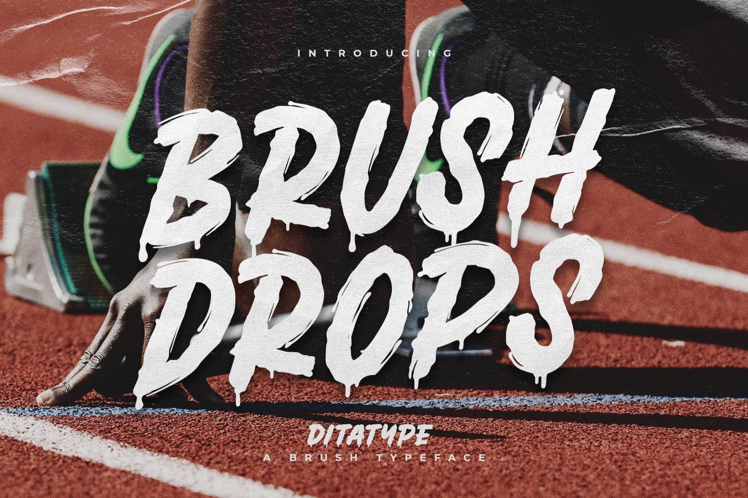 Beispiel einer Brush Drops-Schriftart