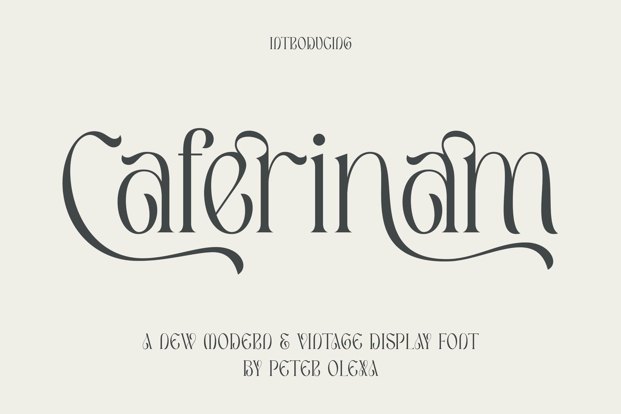 Beispiel einer Caferinam Regular-Schriftart