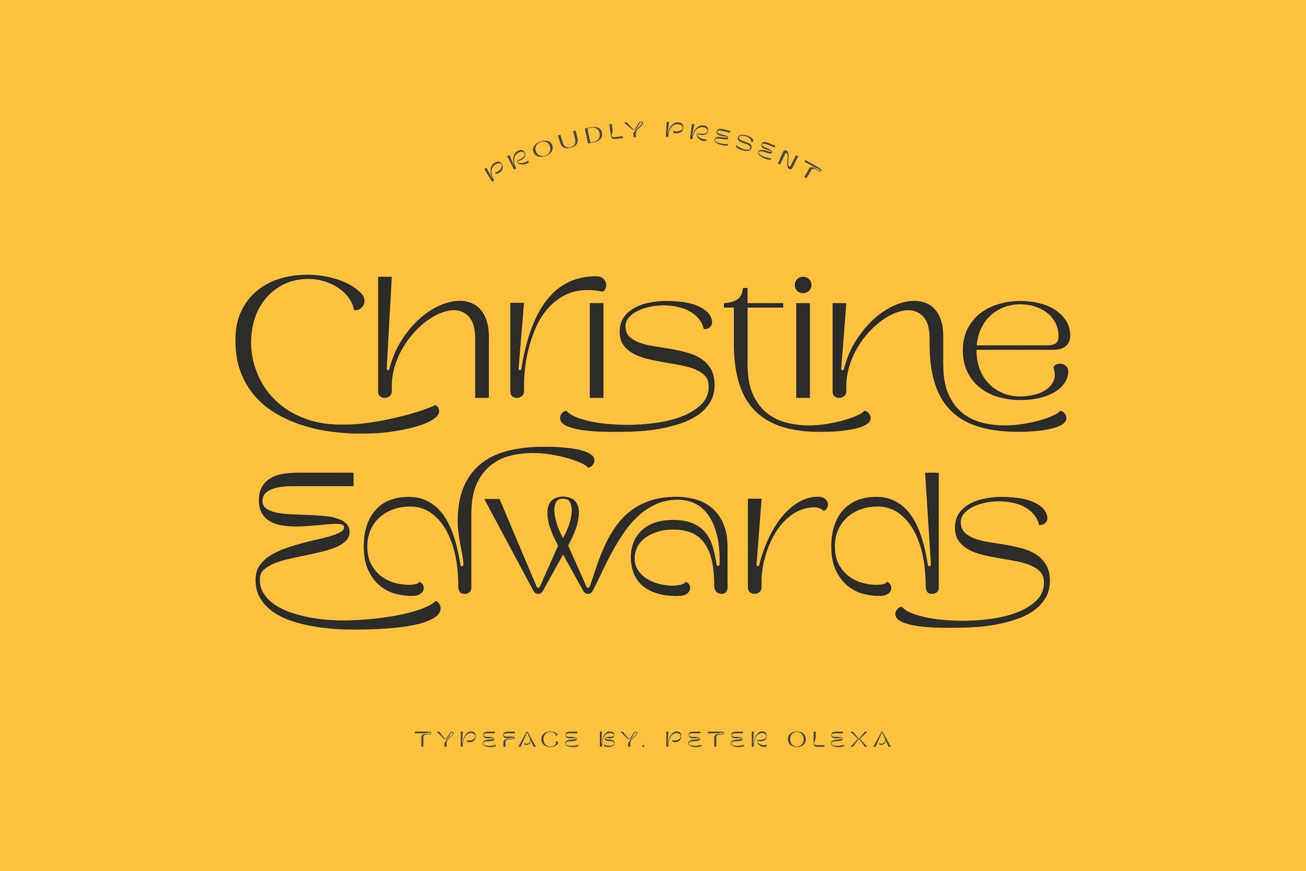 Beispiel einer Christine Edwards-Schriftart