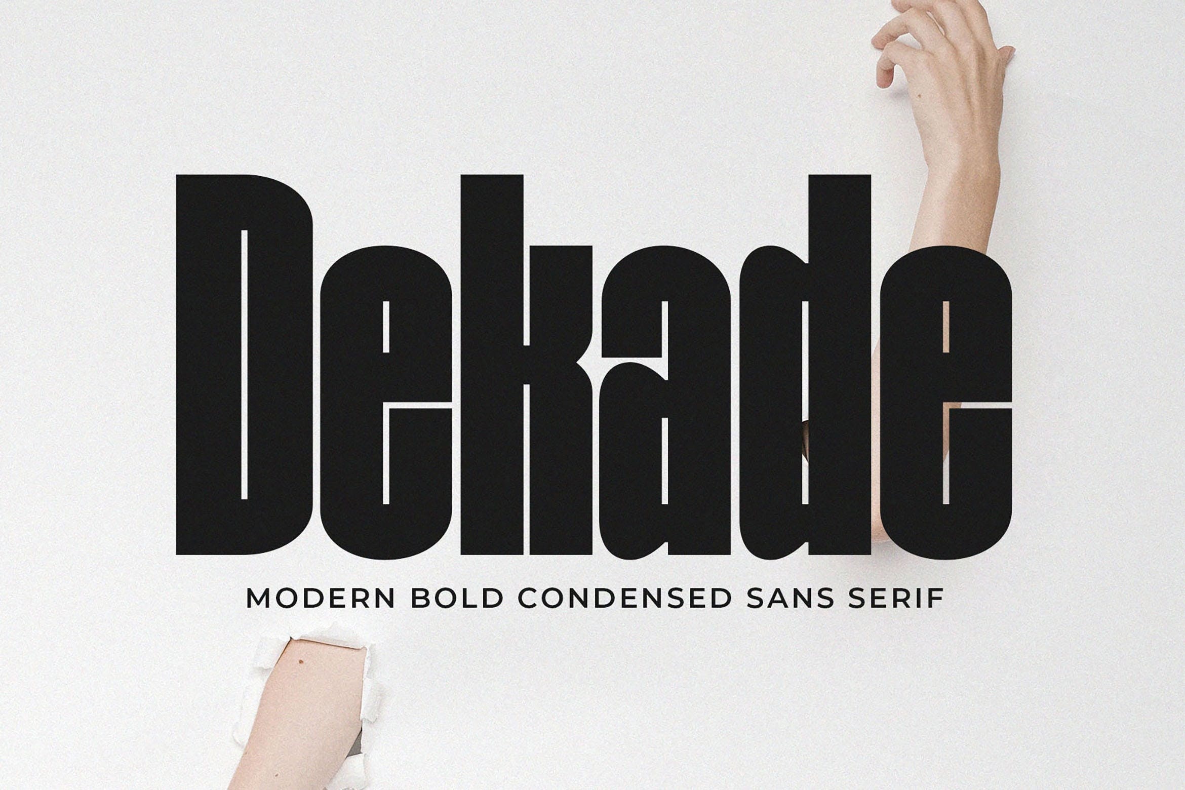 Beispiel einer Dekade Regular-Schriftart