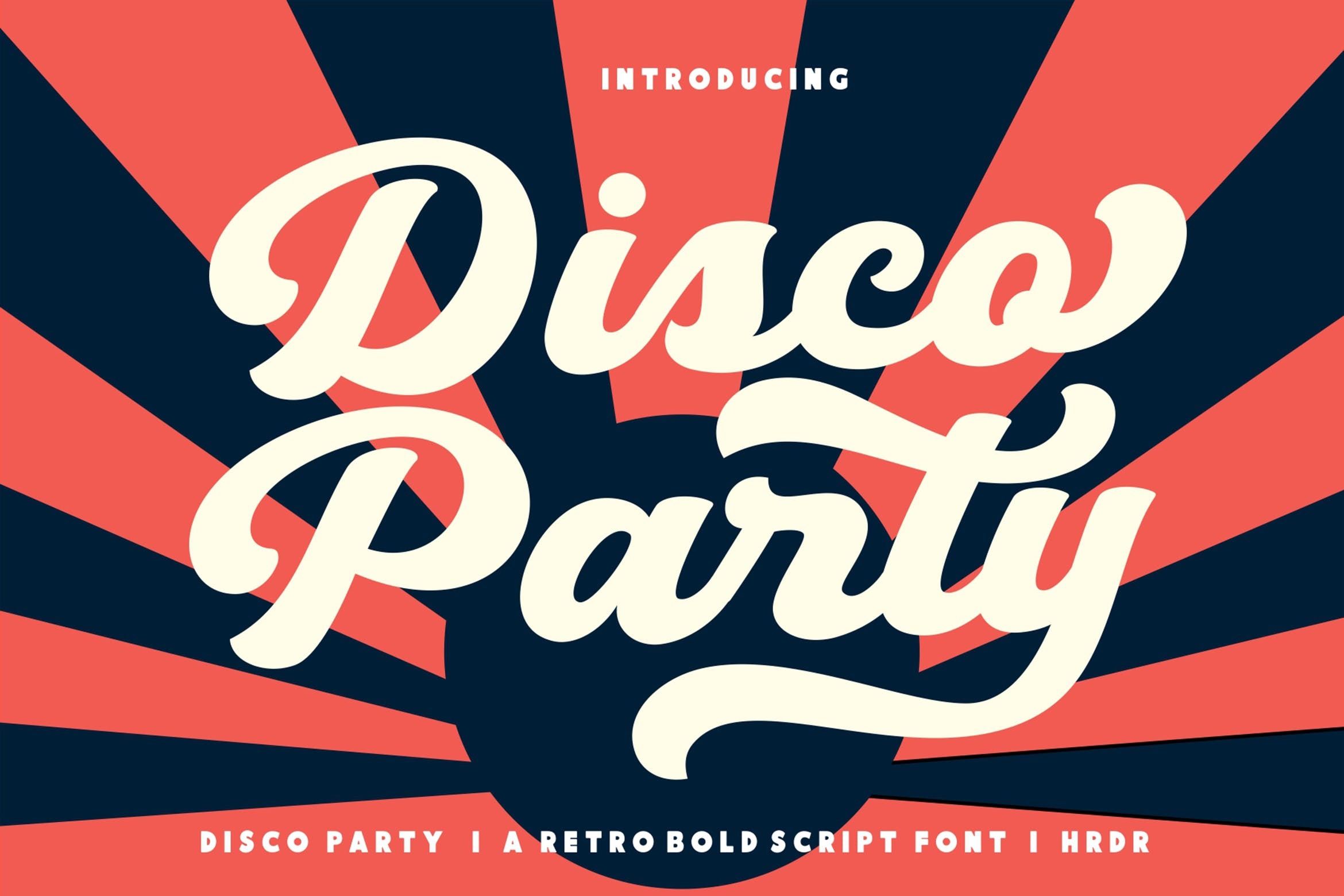 Beispiel einer Disco Party Regular-Schriftart