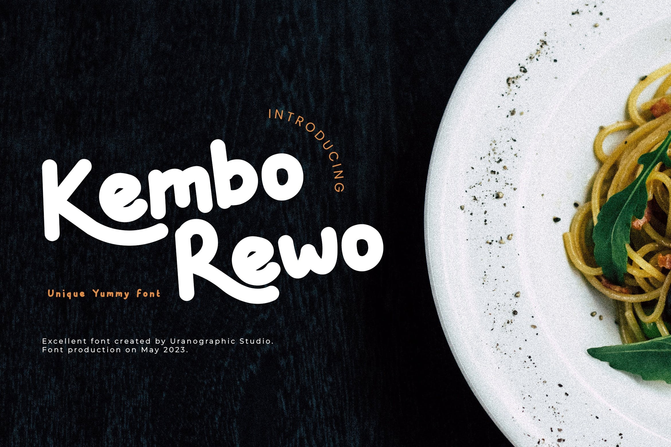 Beispiel einer Kembo Rewo-Schriftart