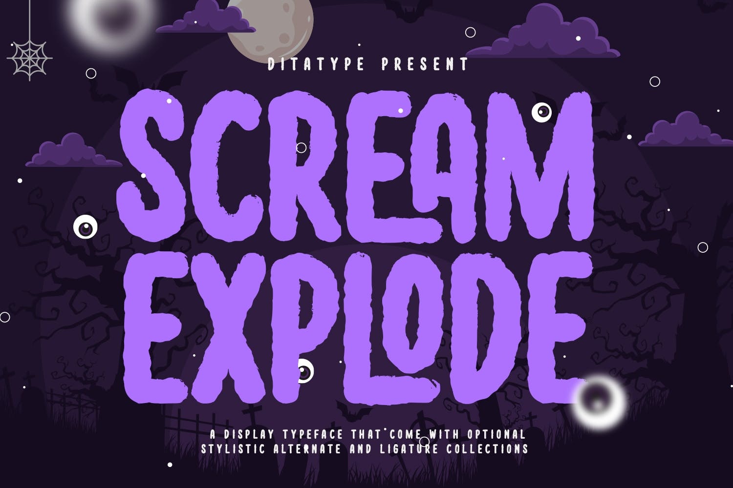 Beispiel einer Scream Explode Regular-Schriftart