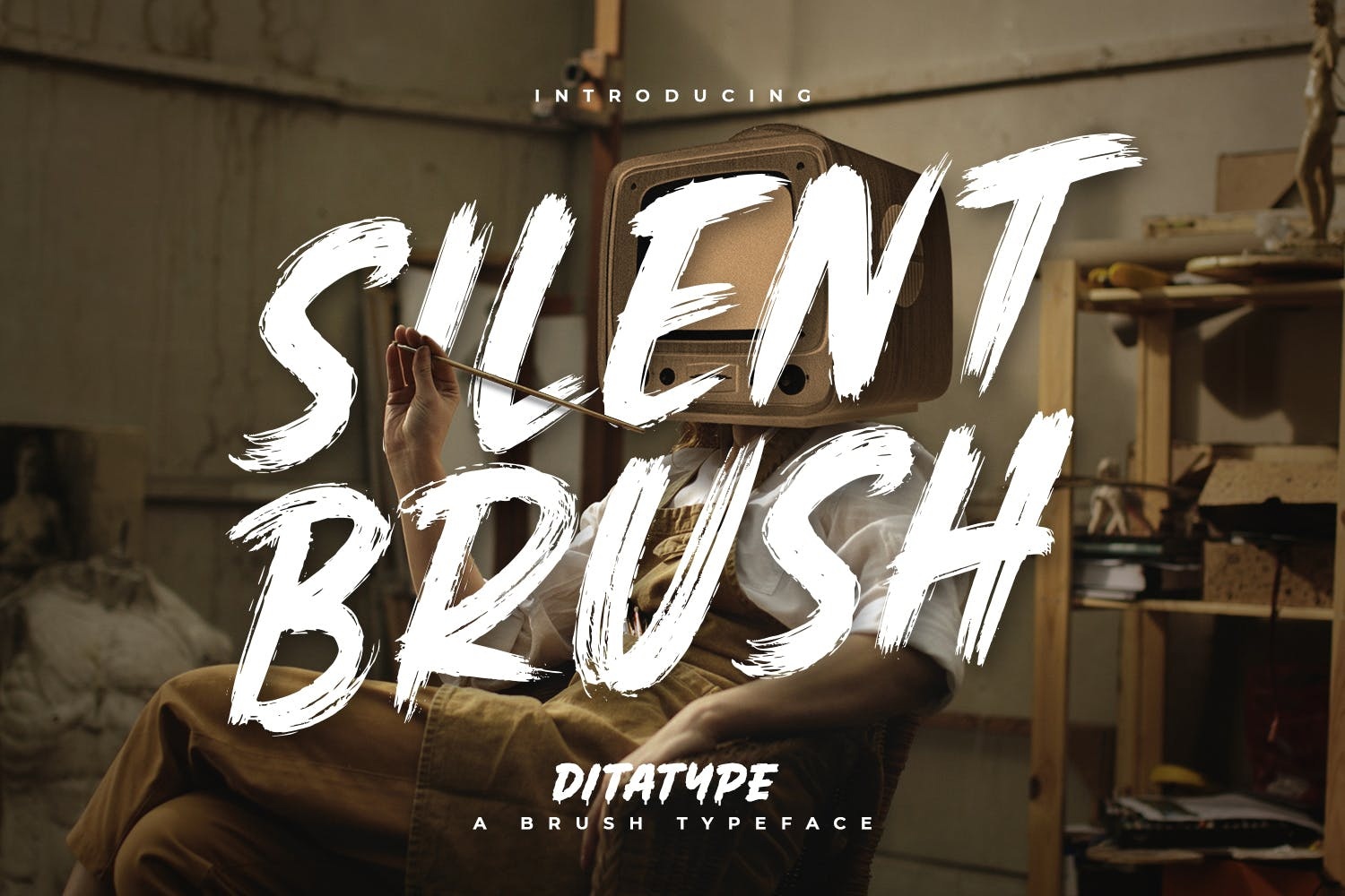 Beispiel einer Silent Brush Regular-Schriftart