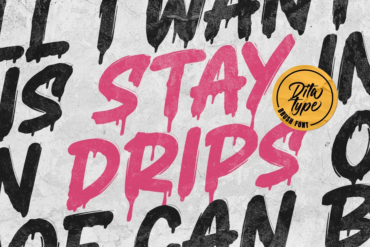 Beispiel einer Stay Drips Regular-Schriftart