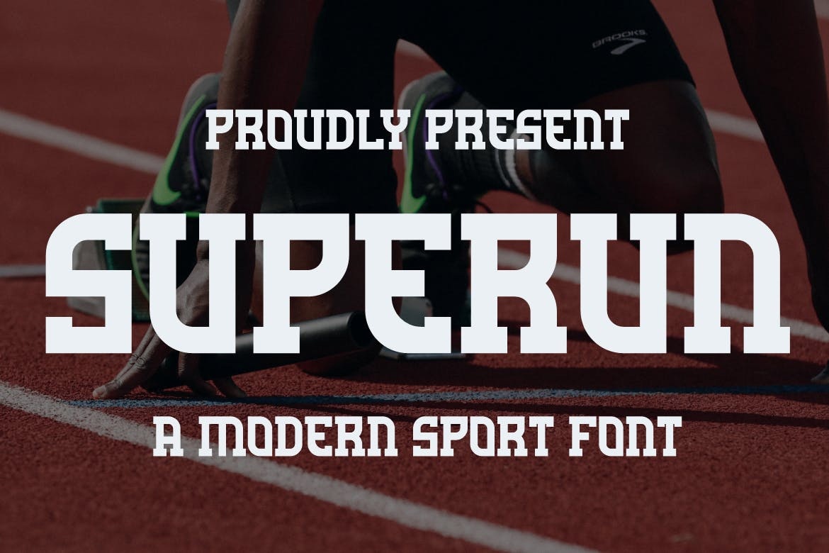 Beispiel einer Superun-Schriftart