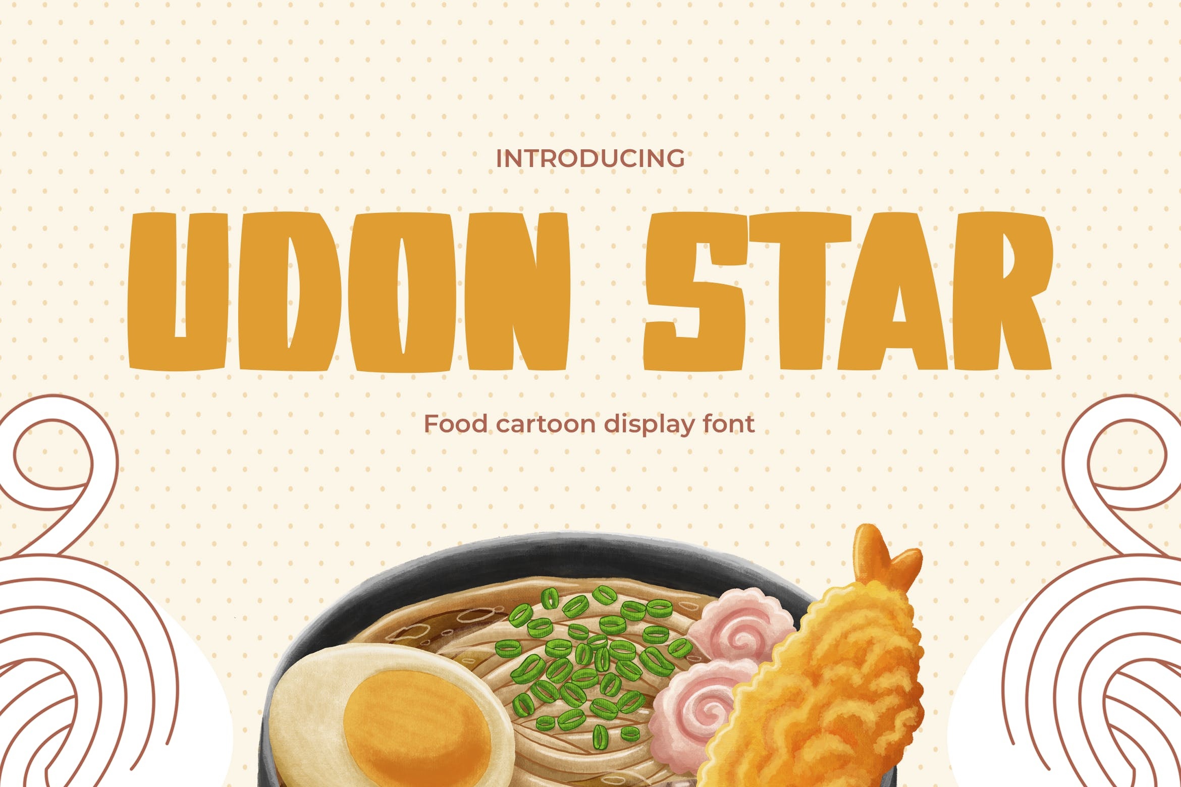 Beispiel einer Udon Star Regular-Schriftart