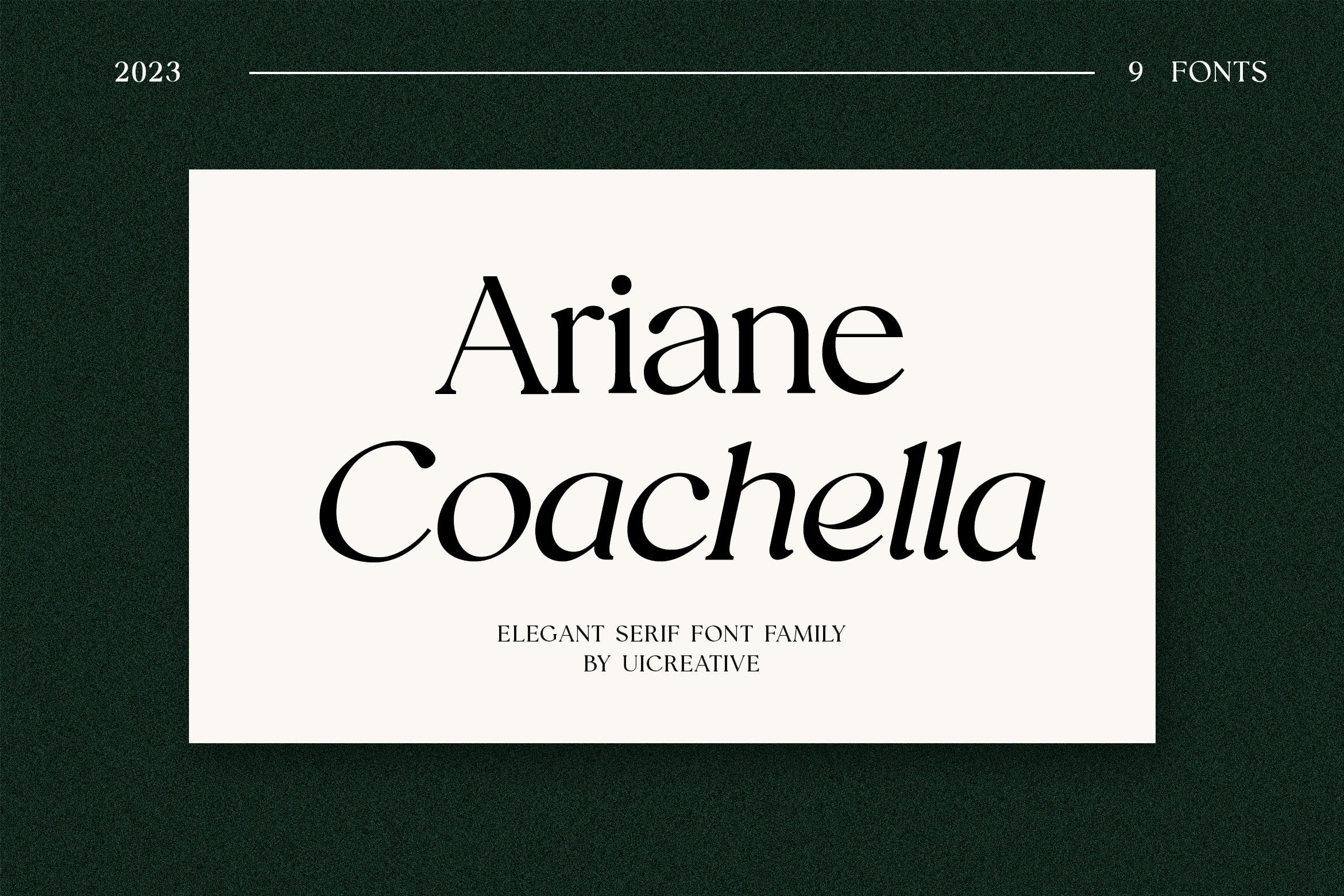 Beispiel einer Ariane Coachella-Schriftart