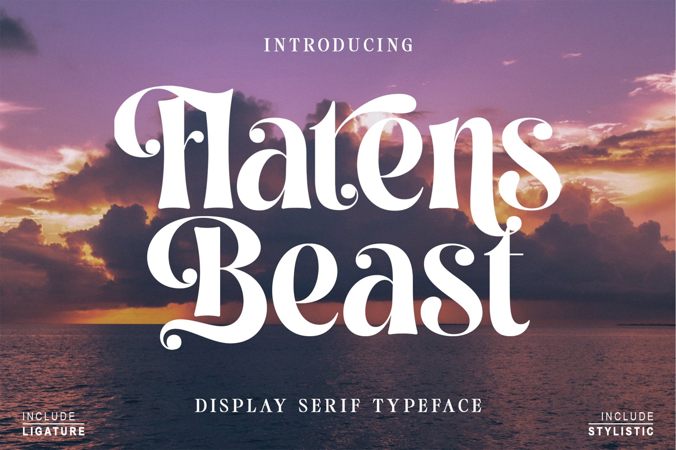 Beispiel einer Flatens Beast-Schriftart