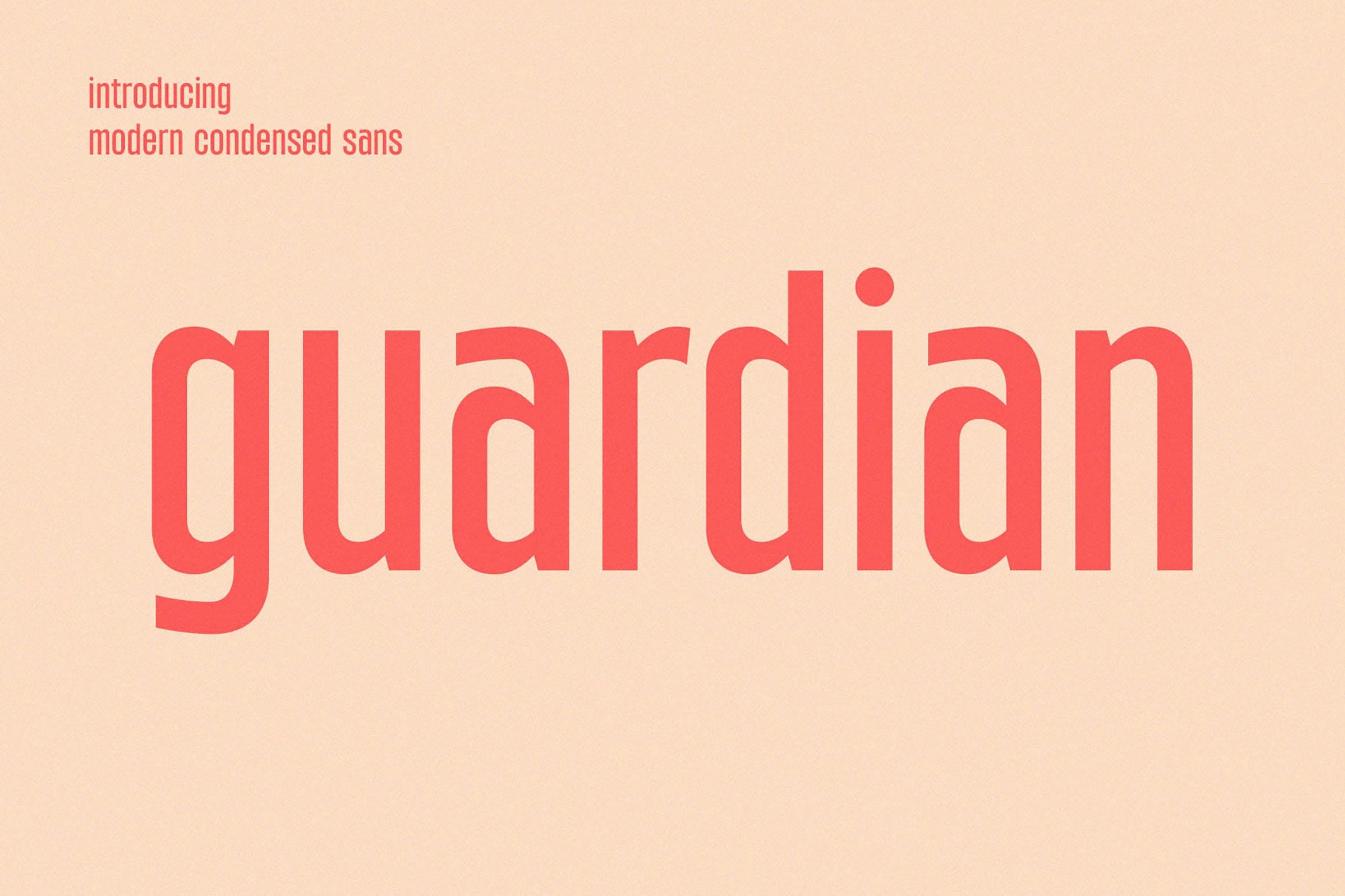 Beispiel einer Guardian Regular-Schriftart