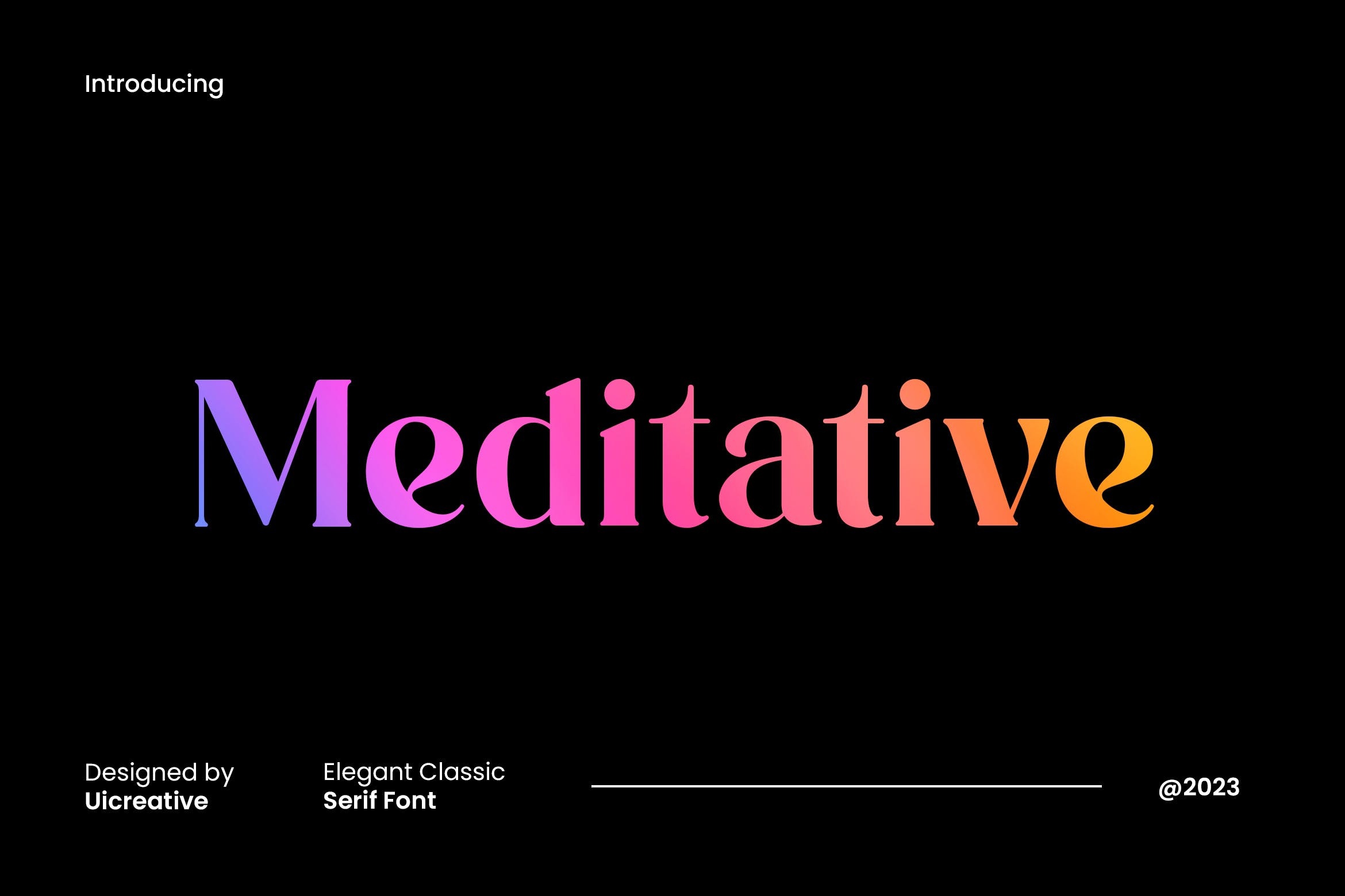 Beispiel einer Meditative-Schriftart