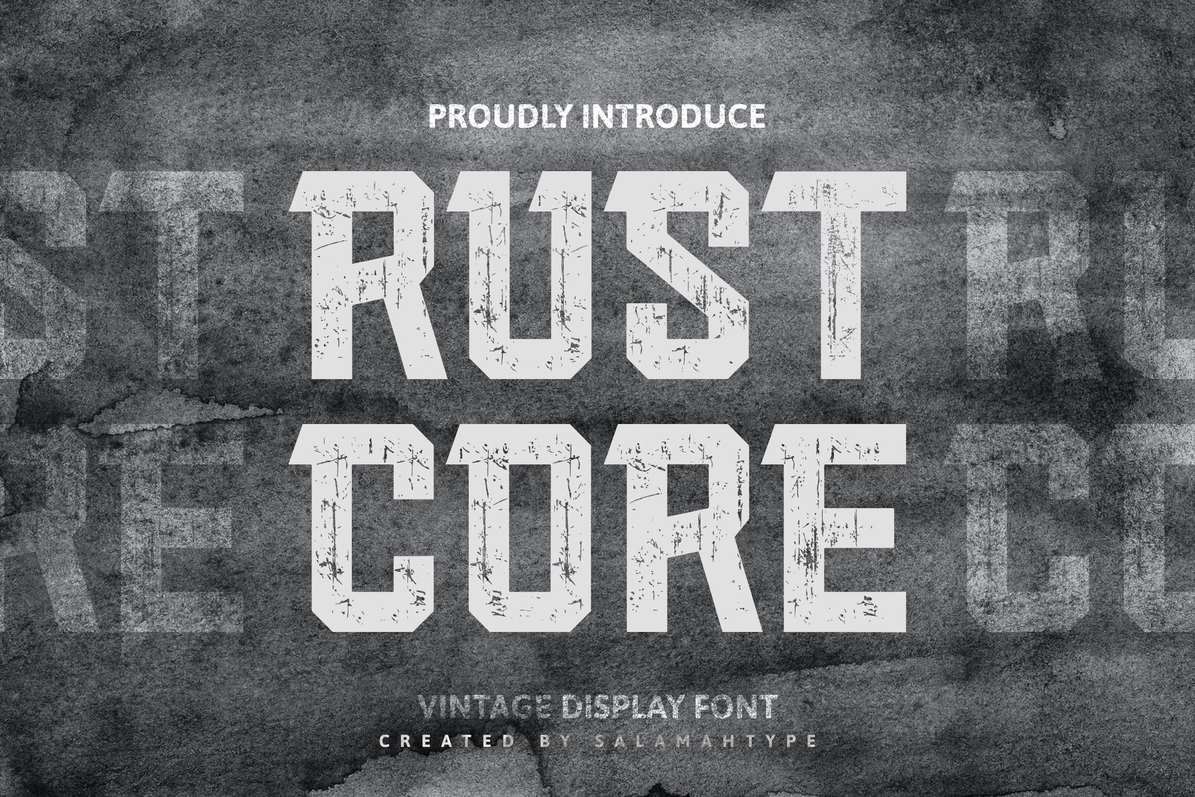 Beispiel einer Rust Core-Schriftart