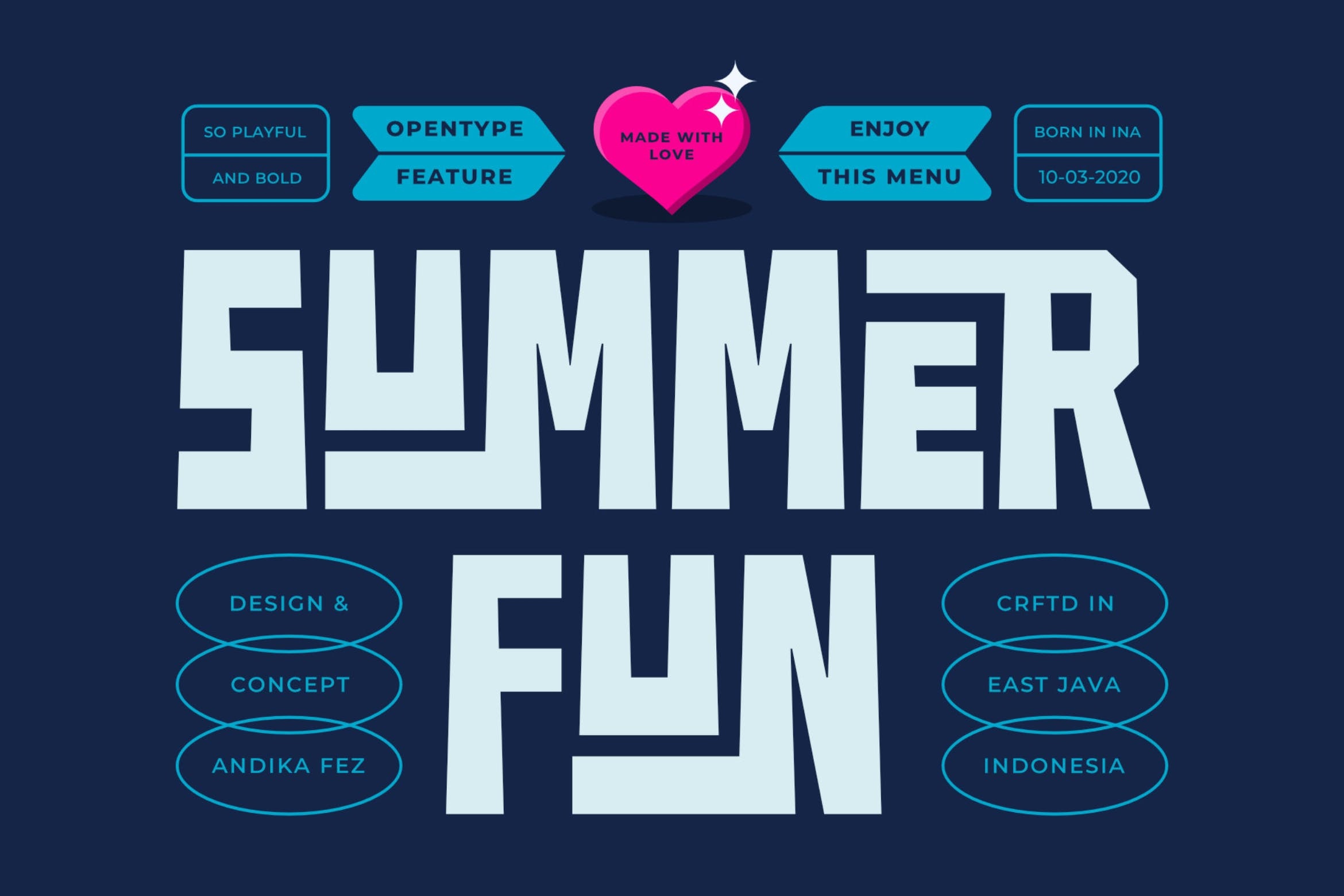 Beispiel einer Summer Fun-Schriftart