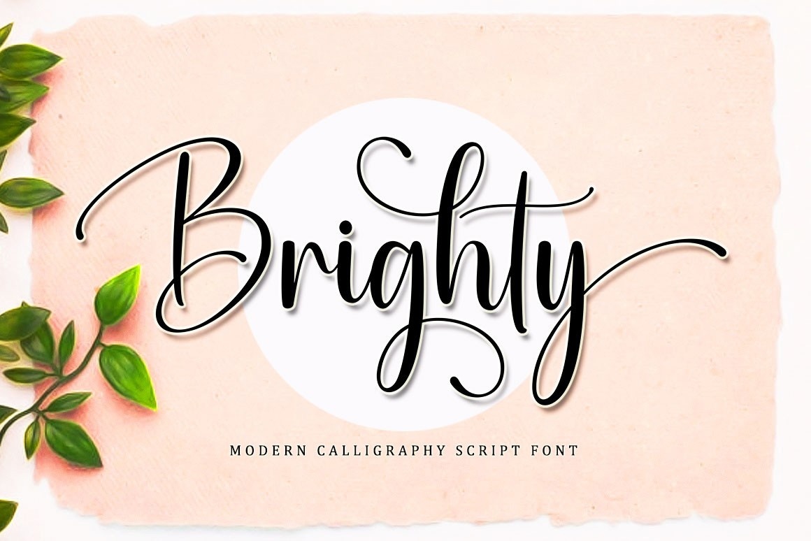 Beispiel einer Brighty Regular-Schriftart