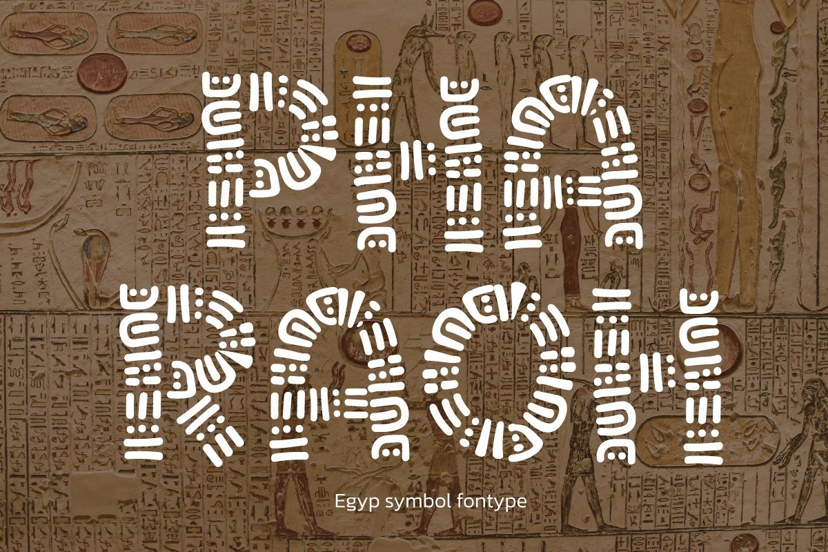 Beispiel einer Pharaoh-Schriftart