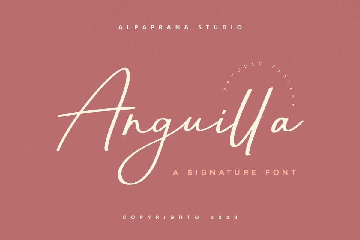 Beispiel einer Anguilla-Schriftart