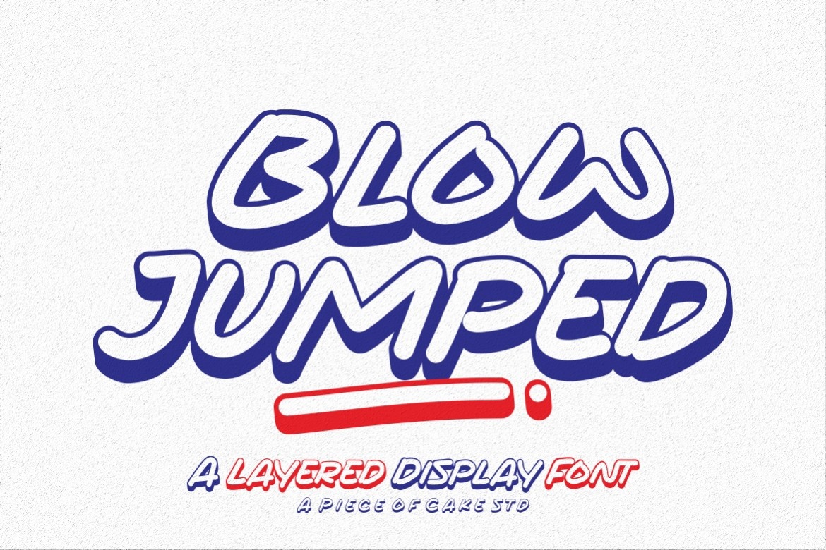 Beispiel einer Blow Jumped-Schriftart