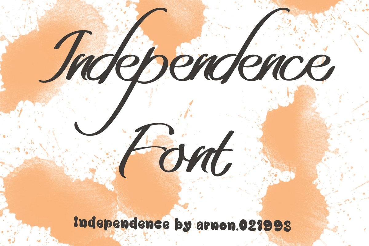 Beispiel einer Independence-Schriftart