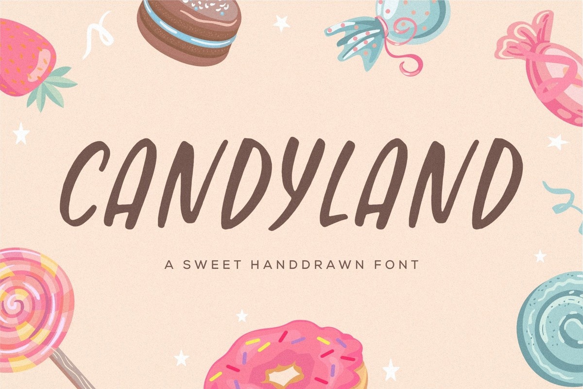 Beispiel einer Candyland Regular-Schriftart