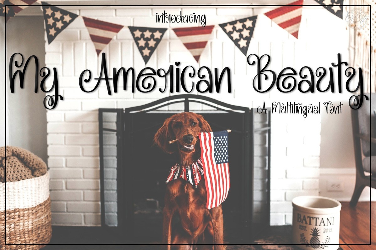 Beispiel einer My American Beauty-Schriftart