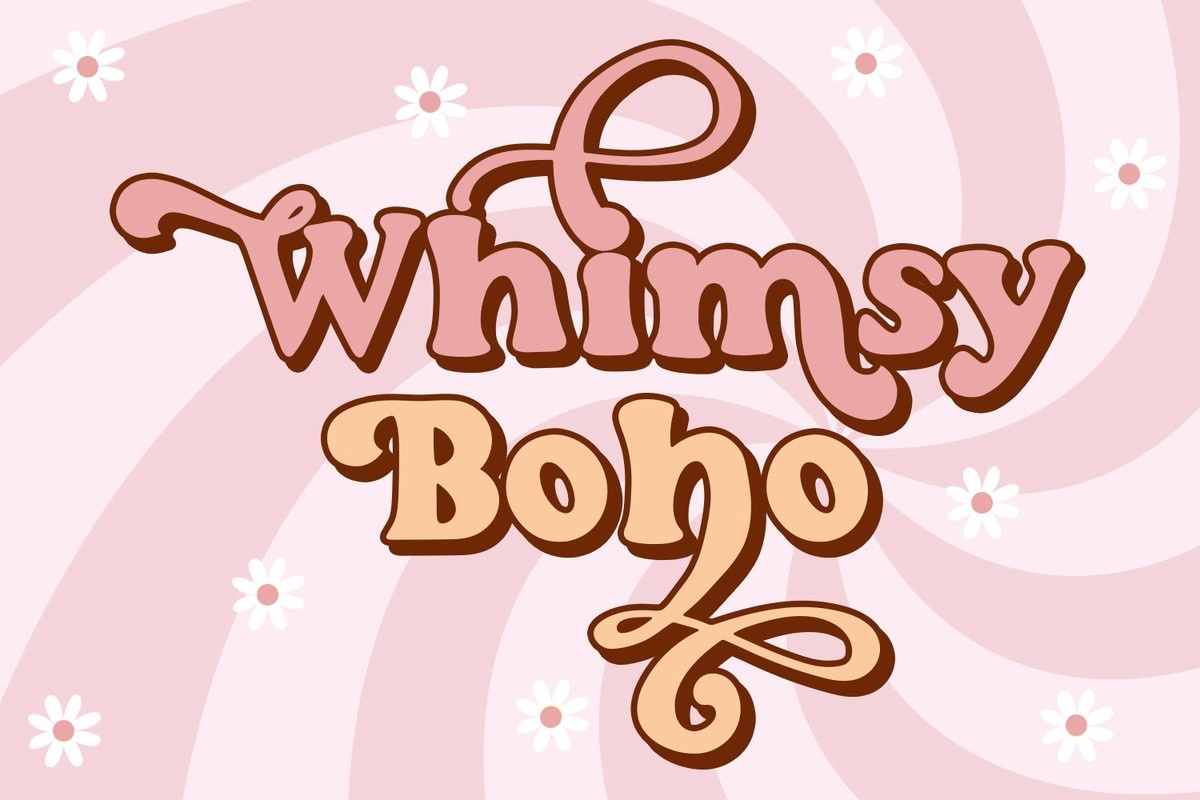 Beispiel einer Whimsy Boho-Schriftart