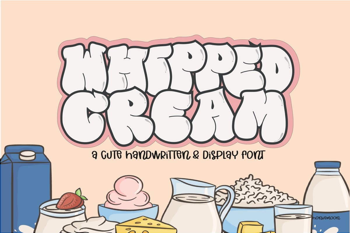 Beispiel einer Whipped Cream-Schriftart