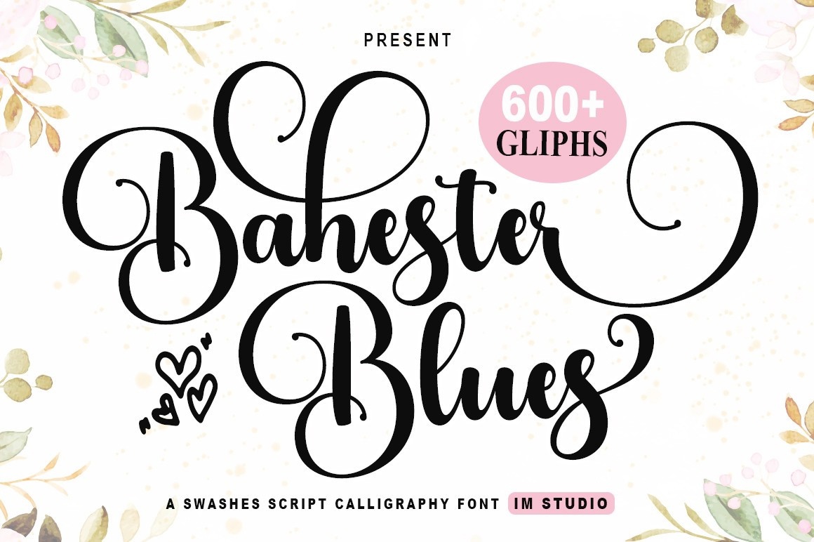 Beispiel einer Bahester Blues-Schriftart