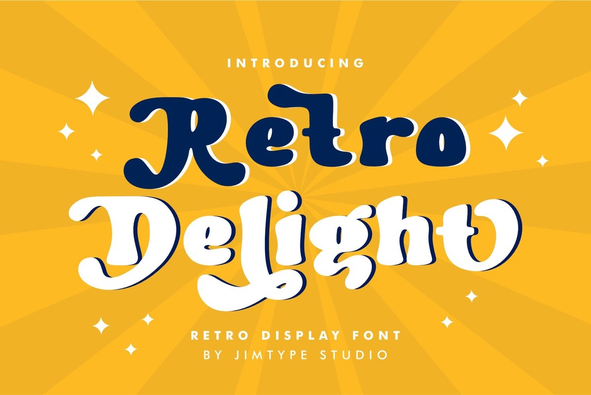 Beispiel einer Retro Delight-Schriftart