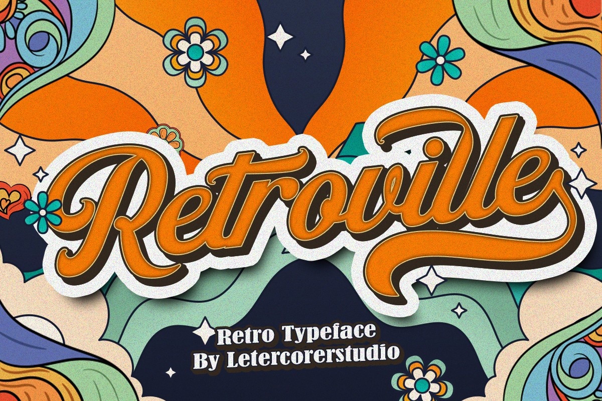 Beispiel einer Retroville Regular-Schriftart